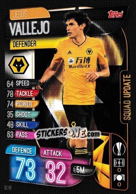 Figurina Jesús Vallejo - UEFA Champions League 2019-2020. Match Attax Extra. UK Edition - Topps