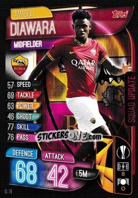 Sticker Amadou Diawara - UEFA Champions League 2019-2020. Match Attax Extra. UK Edition - Topps
