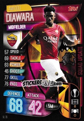 Sticker Amadou Diawara - UEFA Champions League 2019-2020. Match Attax Extra. UK Edition n. SU78 - Topps