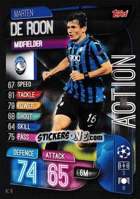 Cromo Marten de Roon - UEFA Champions League 2019-2020. Match Attax Extra. UK Edition - Topps