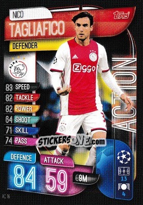 Sticker Nicolás Tagliafico - UEFA Champions League 2019-2020. Match Attax Extra. UK Edition - Topps