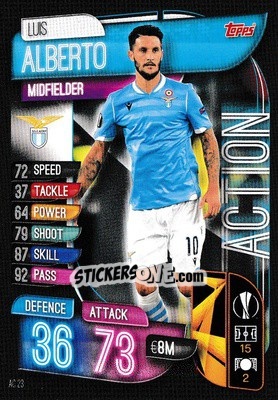 Sticker Luis Alberto - UEFA Champions League 2019-2020. Match Attax Extra. UK Edition n. AC23 - Topps