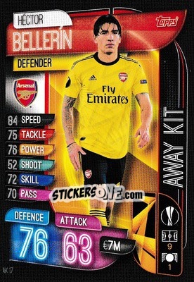 Sticker Héctor Bellerín - UEFA Champions League 2019-2020. Match Attax Extra. UK Edition n. AK17 - Topps