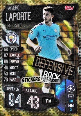 Sticker Aymeric Laporte - UEFA Champions League 2019-2020. Match Attax Extra. UK Edition n. DR1 - Topps