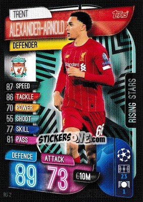 Sticker Trent Alexander-Arnold - UEFA Champions League 2019-2020. Match Attax Extra. UK Edition n. RS2 - Topps