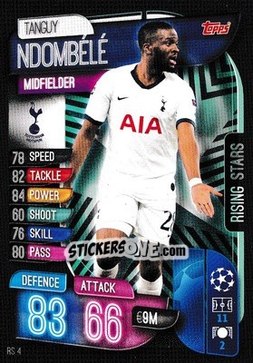 Sticker Tanguy Ndombélé - UEFA Champions League 2019-2020. Match Attax Extra. UK Edition n. RS4 - Topps