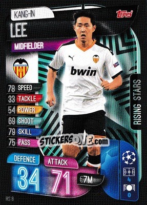 Sticker Kang-In Lee - UEFA Champions League 2019-2020. Match Attax Extra. UK Edition n. RS8 - Topps