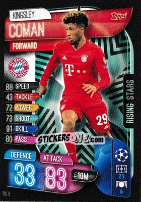 Cromo Kingsley Coman - UEFA Champions League 2019-2020. Match Attax Extra. UK Edition - Topps