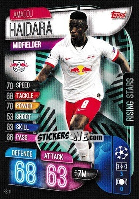 Sticker Amadou Haidara - UEFA Champions League 2019-2020. Match Attax Extra. UK Edition n. RS11 - Topps