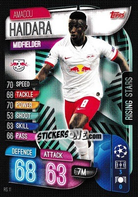 Figurina Amadou Haidara - UEFA Champions League 2019-2020. Match Attax Extra. UK Edition - Topps