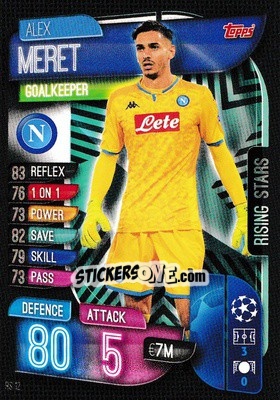 Cromo Alex Meret - UEFA Champions League 2019-2020. Match Attax Extra. UK Edition - Topps