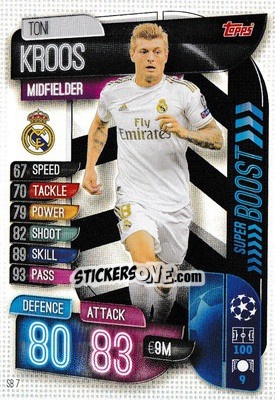 Sticker Toni Kroos - UEFA Champions League 2019-2020. Match Attax Extra. UK Edition n. SB7 - Topps