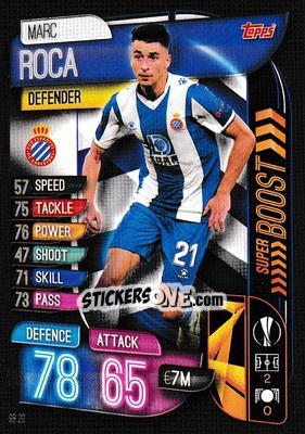Sticker Marc Roca - UEFA Champions League 2019-2020. Match Attax Extra. UK Edition n. SB20 - Topps