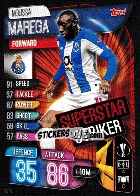 Sticker Moussa Marega - UEFA Champions League 2019-2020. Match Attax Extra. UK Edition - Topps