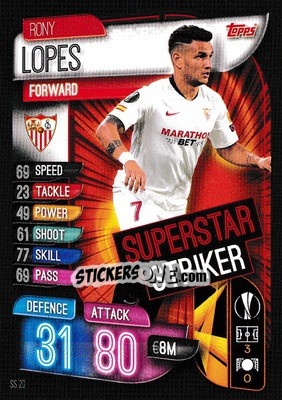 Figurina Rony Lopez - UEFA Champions League 2019-2020. Match Attax Extra. UK Edition - Topps