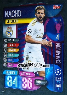 Sticker Nacho - UEFA Champions League 2019-2020. Match Attax Extra. UK Edition - Topps