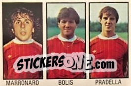 Sticker Marronaro / Bolis / Pradella - Calcio Flash 1983 n. 328 - Edizioni Flash