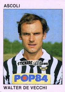 Sticker Walter De Vecchi - Calcio Flash 1984 n. 9 - Edizioni Flash