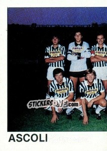 Sticker Squadra Ascoli (puzzle 1) - Calcio Flash 1984 n. 12 - Edizioni Flash