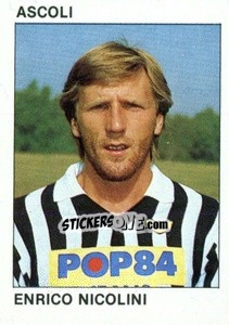 Sticker Enrico Nicolini - Calcio Flash 1984 - Edizioni Flash