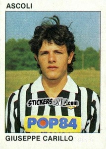 Sticker Giuseppe Carillo - Calcio Flash 1984 n. 16 - Edizioni Flash
