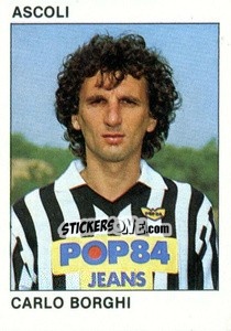 Sticker Carlo Borghi - Calcio Flash 1984 n. 18 - Edizioni Flash