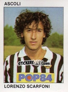 Sticker Lorenzo Scarfoni - Calcio Flash 1984 n. 19 - Edizioni Flash