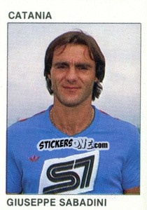 Cromo Giuseppe Sabadini - Calcio Flash 1984 - Edizioni Flash