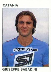 Figurina Giuseppe Sabadini - Calcio Flash 1984 - Edizioni Flash