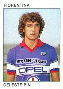 Sticker Celeste Pin - Calcio Flash 1984 - Edizioni Flash