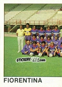Sticker Squadra Fiorentina (puzzle 1) - Calcio Flash 1984 n. 69 - Edizioni Flash