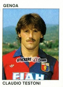 Sticker Claudio Testoni - Calcio Flash 1984 n. 80 - Edizioni Flash