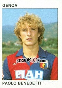 Sticker Paolo Benedetti - Calcio Flash 1984 - Edizioni Flash