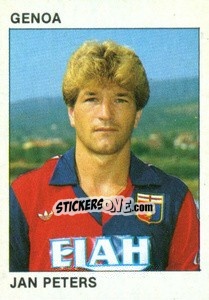 Sticker Jan Peters - Calcio Flash 1984 - Edizioni Flash