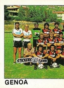 Sticker Squadra Genoa (puzzle 1) - Calcio Flash 1984 n. 88 - Edizioni Flash