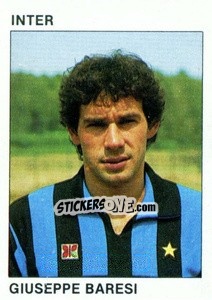 Sticker Giuseppe Baresi - Calcio Flash 1984 - Edizioni Flash