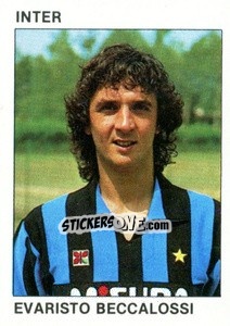 Sticker Evaristo Beccalossi - Calcio Flash 1984 - Edizioni Flash