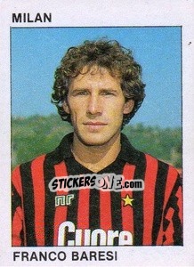 Sticker Franco Baresi - Calcio Flash 1984 n. 158 - Edizioni Flash