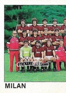 Figurina Squadra Milan (puzzle 1) - Calcio Flash 1984 - Edizioni Flash