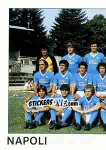Figurina Squadra Napoli (puzzle 1) - Calcio Flash 1984 - Edizioni Flash