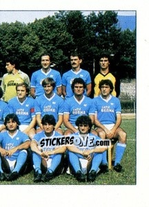Figurina Squadra Napoli (puzzle 2) - Calcio Flash 1984 - Edizioni Flash