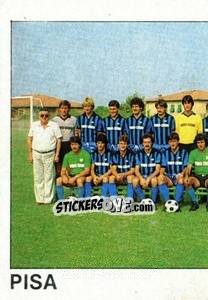 Figurina Squadra Pisa (puzzle 1) - Calcio Flash 1984 - Edizioni Flash