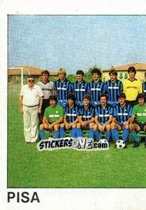 Sticker Squadra Pisa (puzzle 1) - Calcio Flash 1984 n. 202 - Edizioni Flash