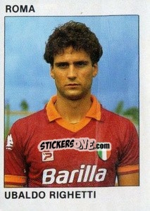Sticker Ubaldo Righetti - Calcio Flash 1984 n. 214 - Edizioni Flash