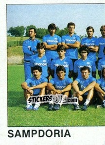 Sticker Squadra Sampdoria (puzzle 1) - Calcio Flash 1984 n. 240 - Edizioni Flash