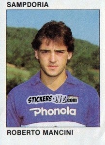 Cromo Roberto Mancini - Calcio Flash 1984 - Edizioni Flash
