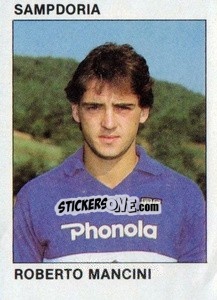 Sticker Roberto Mancini - Calcio Flash 1984 n. 245 - Edizioni Flash