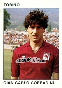 Sticker Gian Carlo Corradini - Calcio Flash 1984 n. 254 - Edizioni Flash