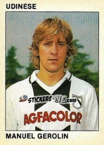 Sticker Manuel Gerolin - Calcio Flash 1984 - Edizioni Flash