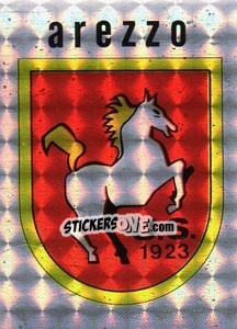 Sticker Scudetto Arezzo - Calcio Flash 1984 n. SC19 - Edizioni Flash